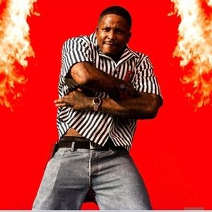 4HUNNID HAVANA STRIPES BUTTON UP CROPPED MENS SHIRT NWT SIZE SMALL